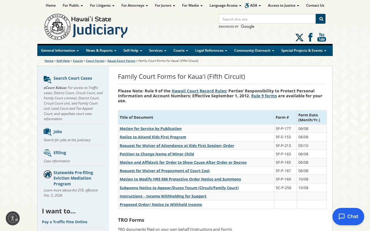 royal kunia dissolution of marriage fifth circuit family court hawaii statewide